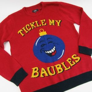 Ugly Christmas Sweater Tickle My Baubles Medium